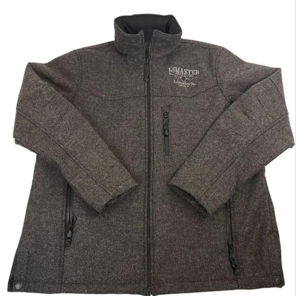 StS Ranchwear The Stone Coat Jacket Mens 2XL Wool Blend Gray Black EUC STS Ranch
